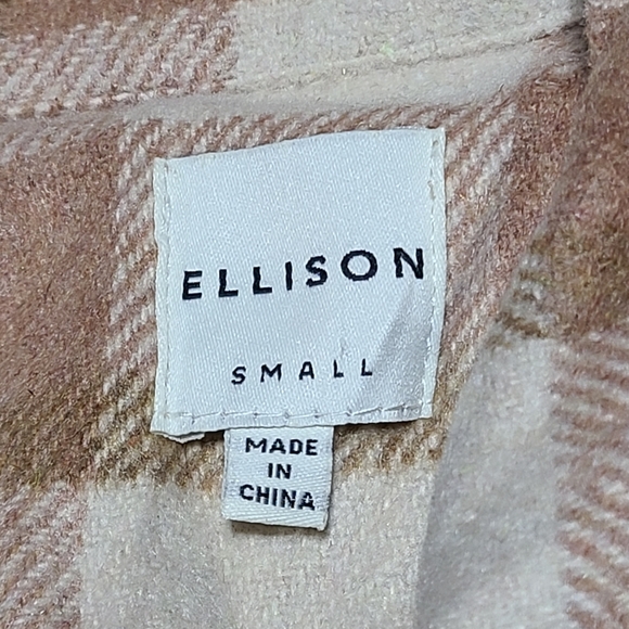 Ellison flannel plaid shacket lightweight jacket size S - Picture 4 of 9